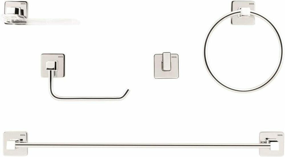 Kit de Acessórios para Banheiro Trip 5 Peças Cromado Docol
