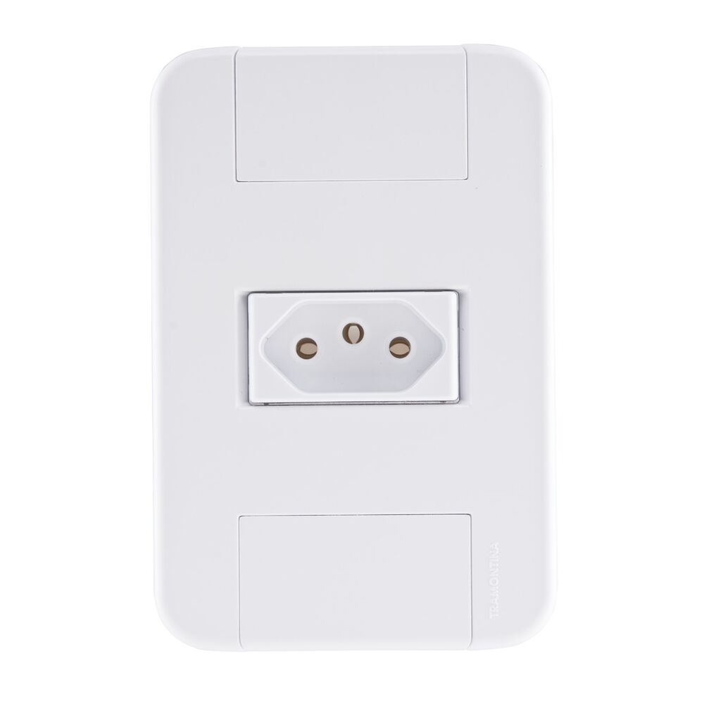 Conjunto Tomada Tablet 1 Módulo 2P+T 10A Branco Tramontina