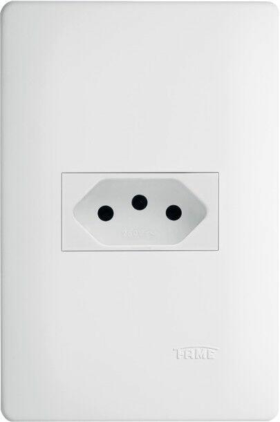 Conjunto Tomada Habitat 1 Módulo 2P+T 10A Branco Fame