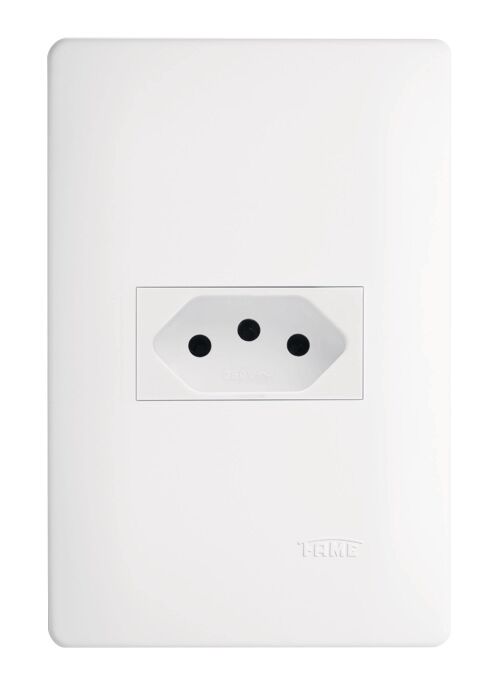Conjunto Tomada Habitat 1 Módulo 2P+T 20A Branco Fame