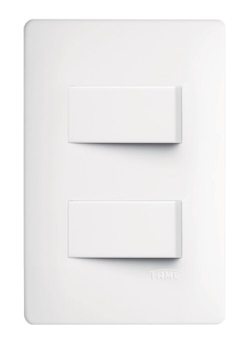 Conjunto Interruptor Habitat 2 Módulos Simples Branco 16A Fame