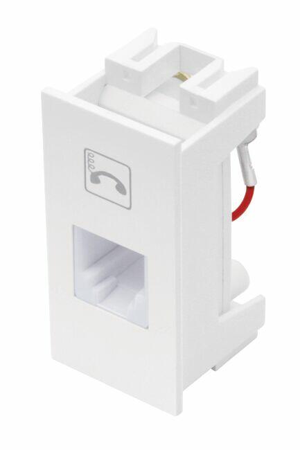 Módulo Tomada RJ11 Habitat Branco Fame