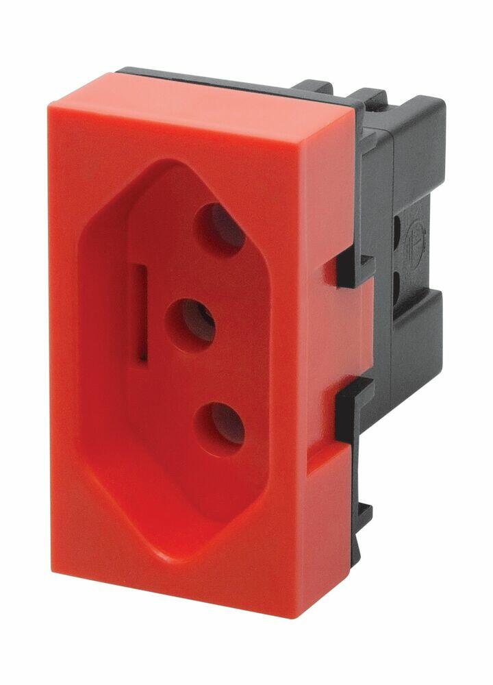 Módulo Tomada 2P+T Modulare/Evidence 20A Vermelho Fame