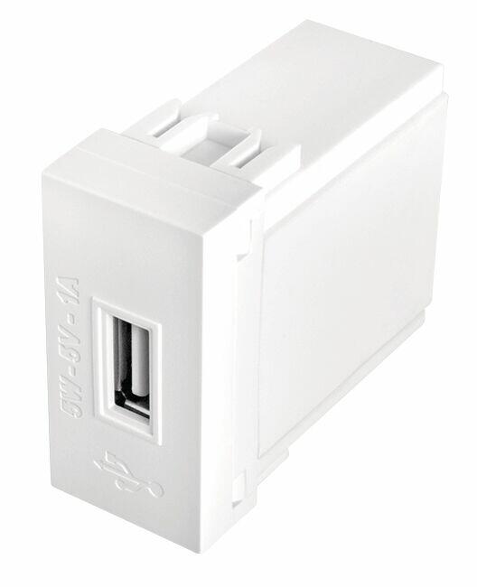 Módulo Tomada USB Fame Modulare/Evidence Branco Bivolt 5W