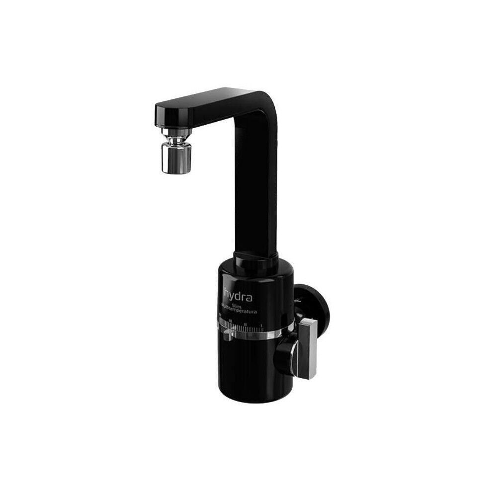 Torneira Elétrica Hydra Slim para Parede 4 Temperaturas 5500W Preta