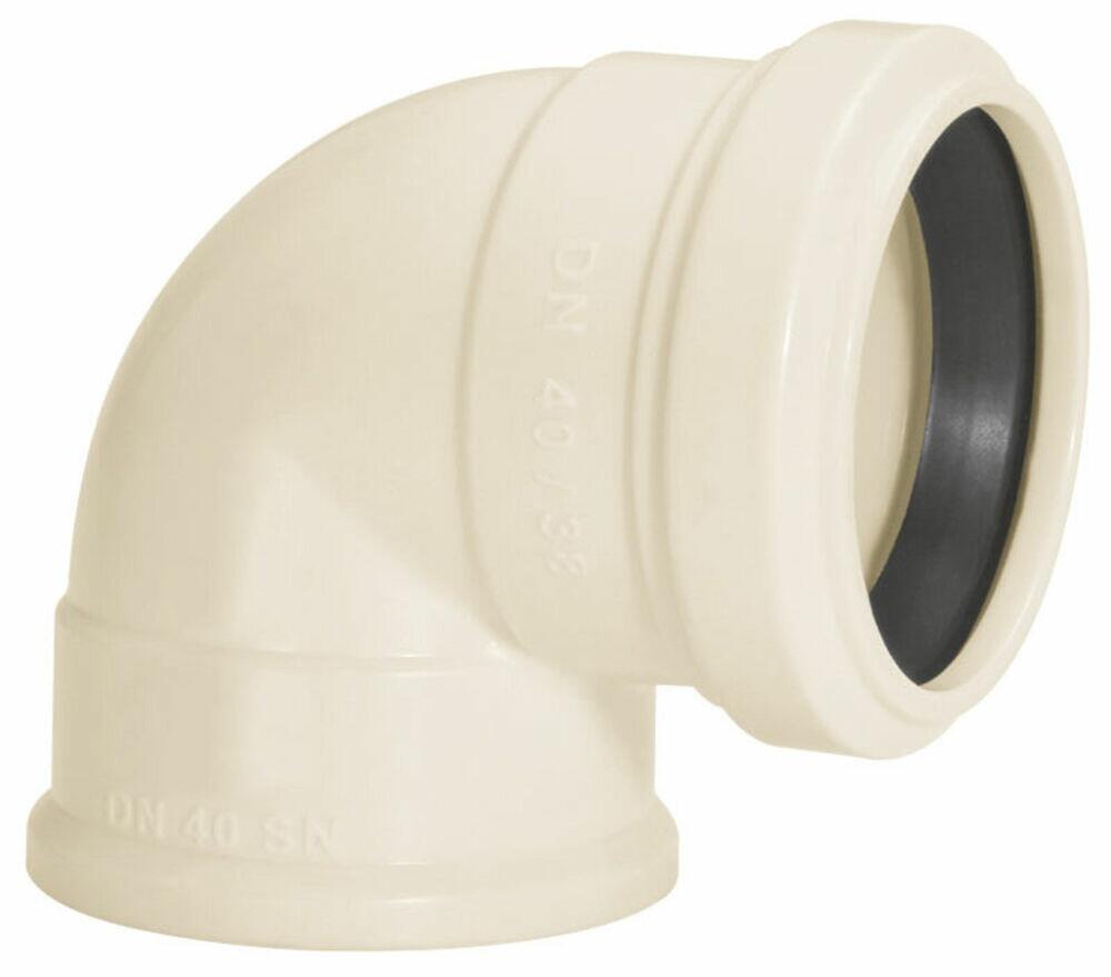 Joelho 90° 40mm Pvc Esgoto Branco com Anel Amanco