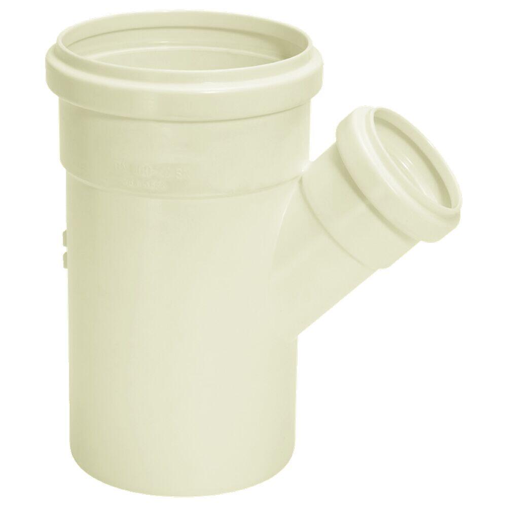 Junção com Redução 75x50mm Pvc Esgoto Branco Amanco