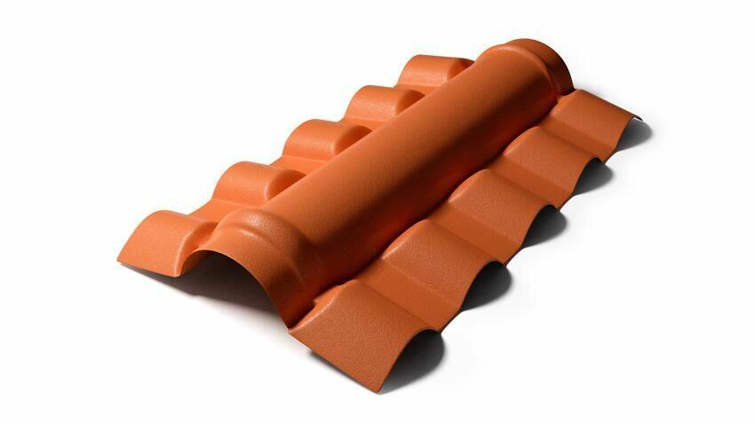 Cumeeira PVC Tubozan Central 0,9mx56cm Cerâmica