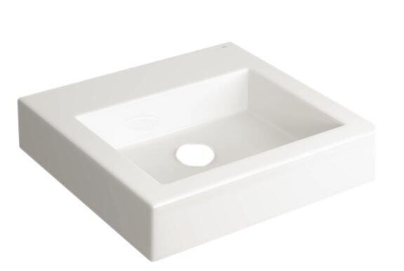 Cuba para Banheiro de Apoio Quadrada com Mesa 43x45 Branco Gelo Deca