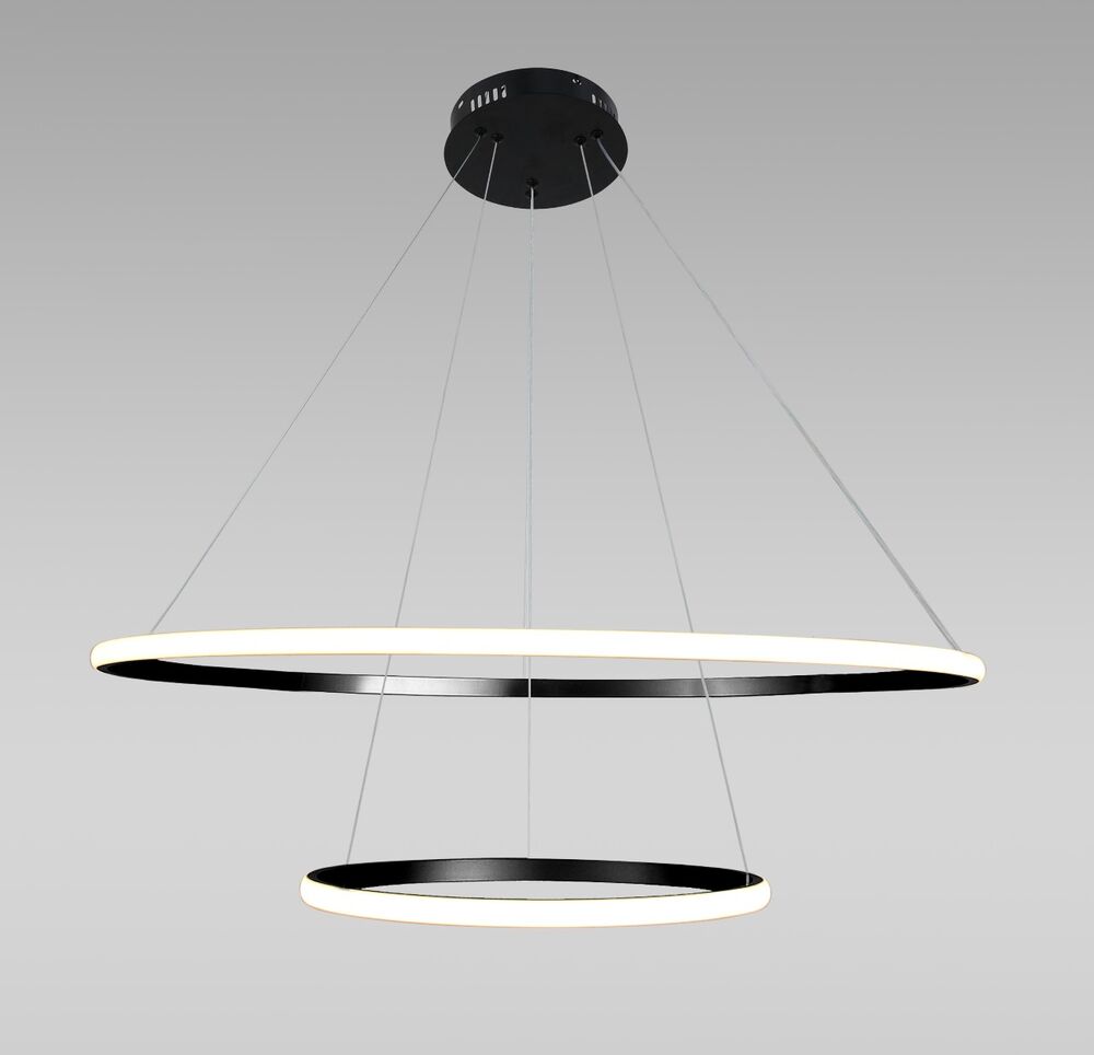 Pendente LED Circle 25W 3000K Preto Bivolt Vitralux