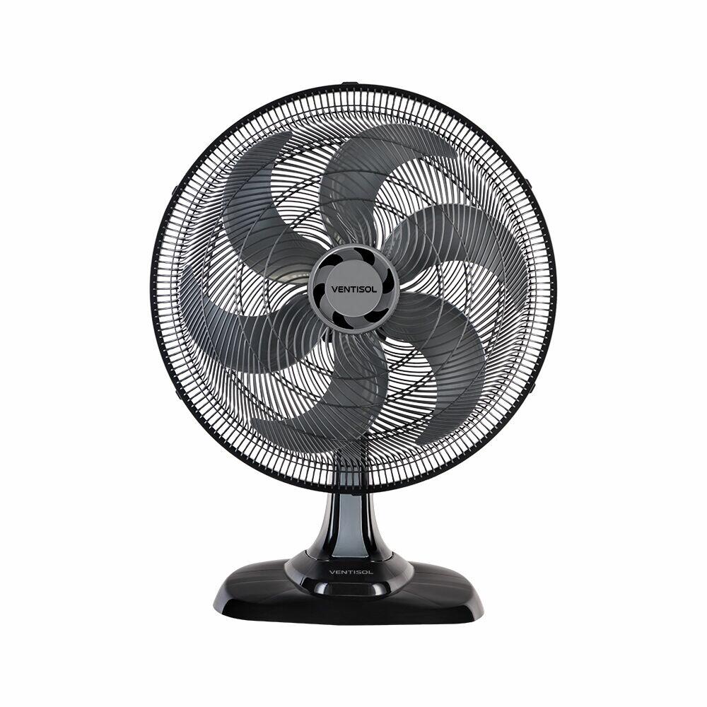 Ventilador de Mesa 6 Pás 50cm Turbo Preto Ventisol