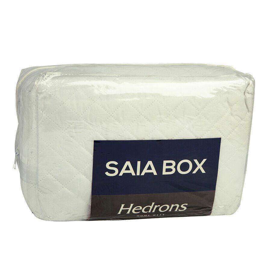 Saia para cama Box Queen Metalassada 1,58x1,98x0,38 branco Hedrons