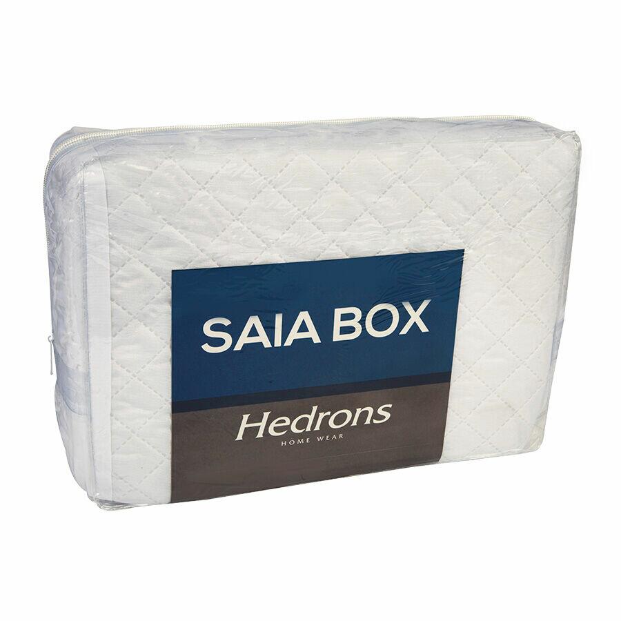 Saia para cama Box Kig Metalassada 1,93x2,03x0,38cm branco Hedrons