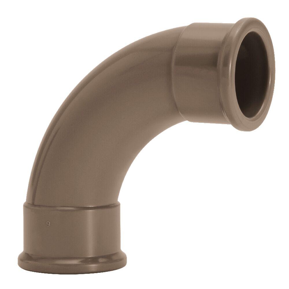 Curva 90° 40mm Pvc Sold Marrom Amanco