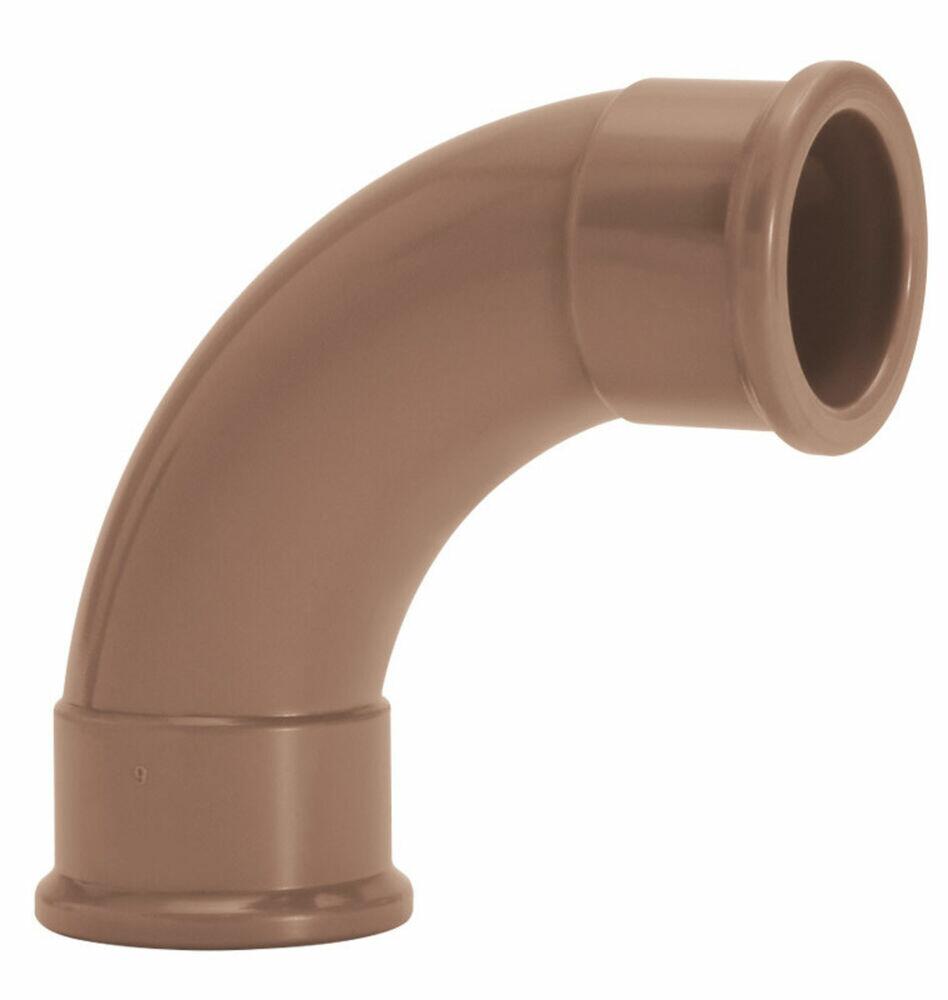 Curva 90° 60mm Pvc Sold Marrom Amanco