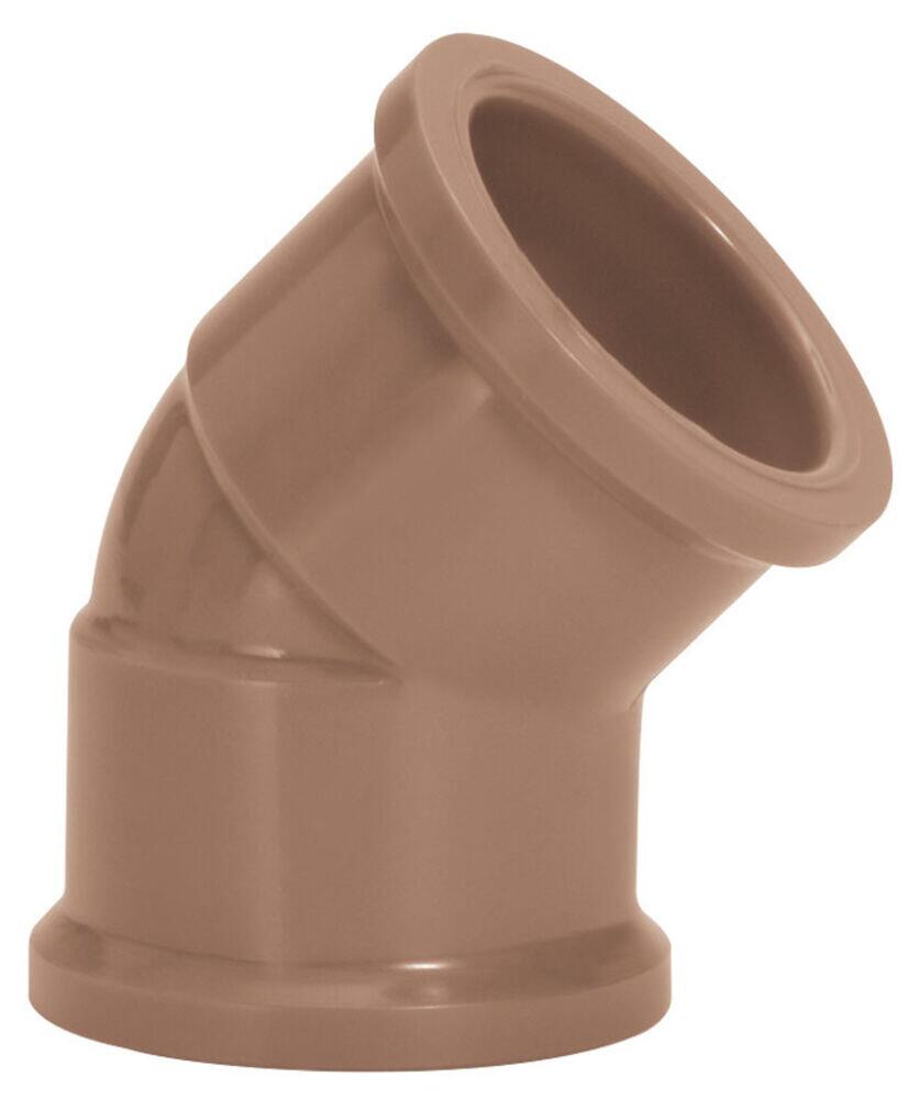 Joelho 45° 75mm Pvc Sold Marrom Amanco