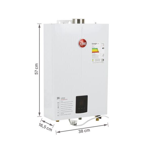 Aquecedor de Água a Gás Prestige GN Digital 26L/min Branco Rheem