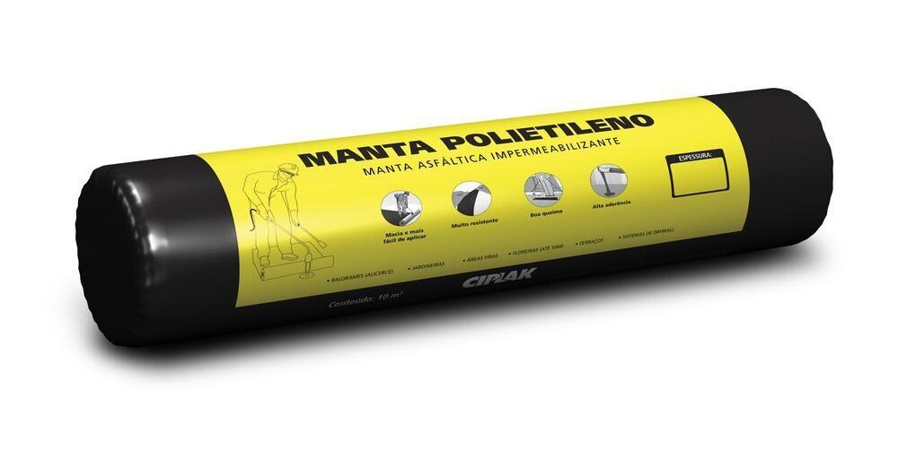 Manta Asfáltica Sika 1x10mx3mm Polietileno Preta