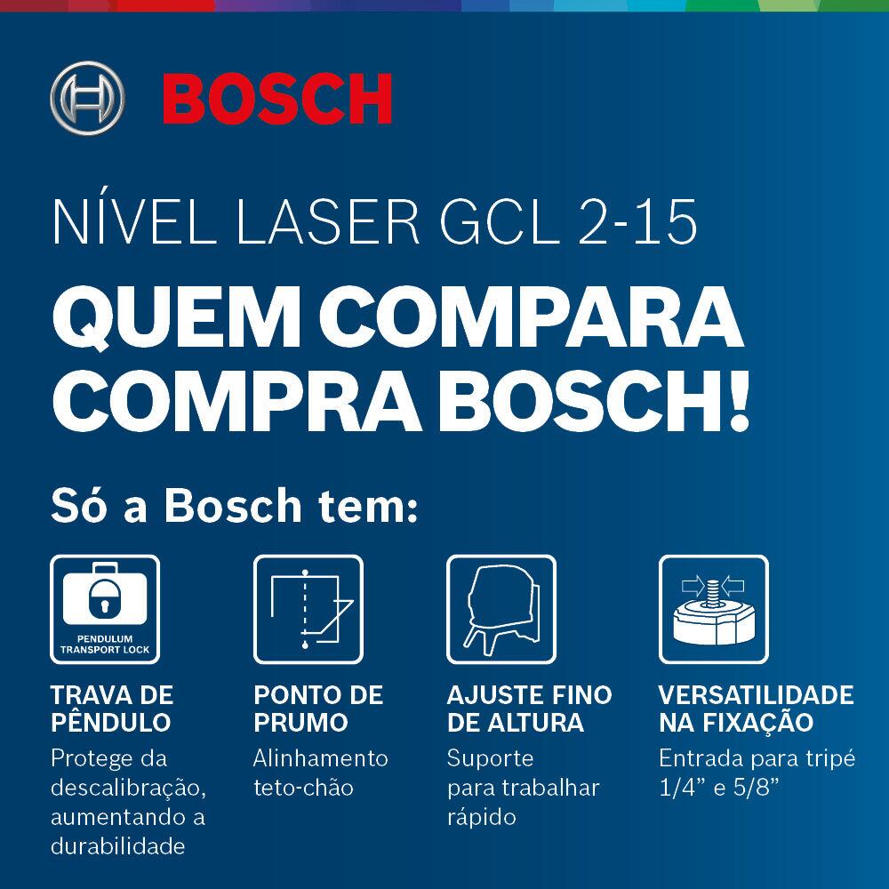 Nível a Laser com Maleta GCL2-15 15m Bosch