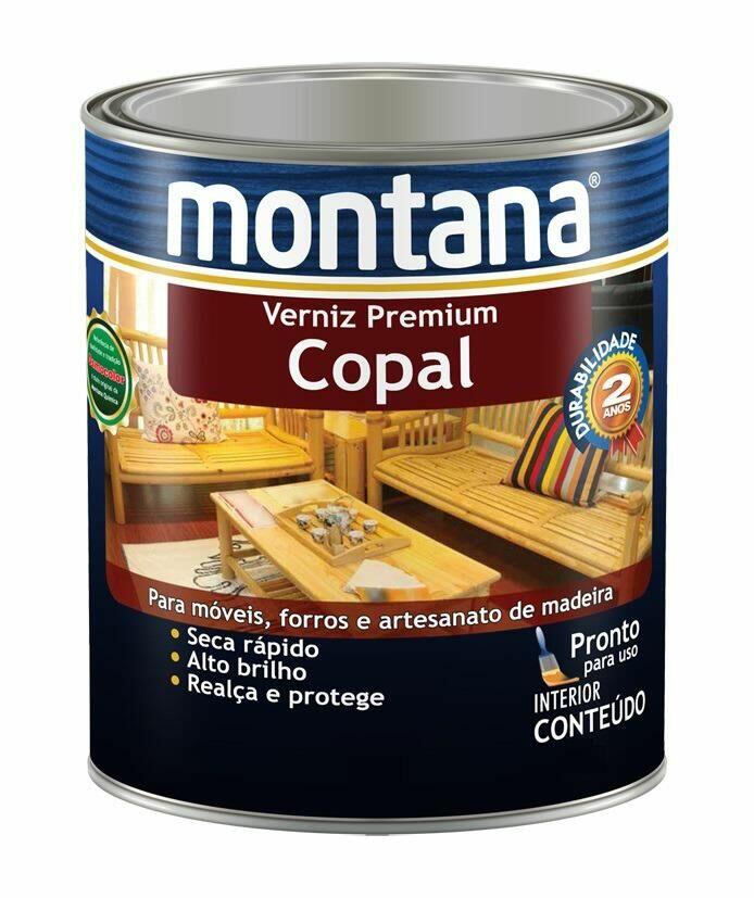 Verniz Copal Premium 900ml Transparente Brilhante Montana
