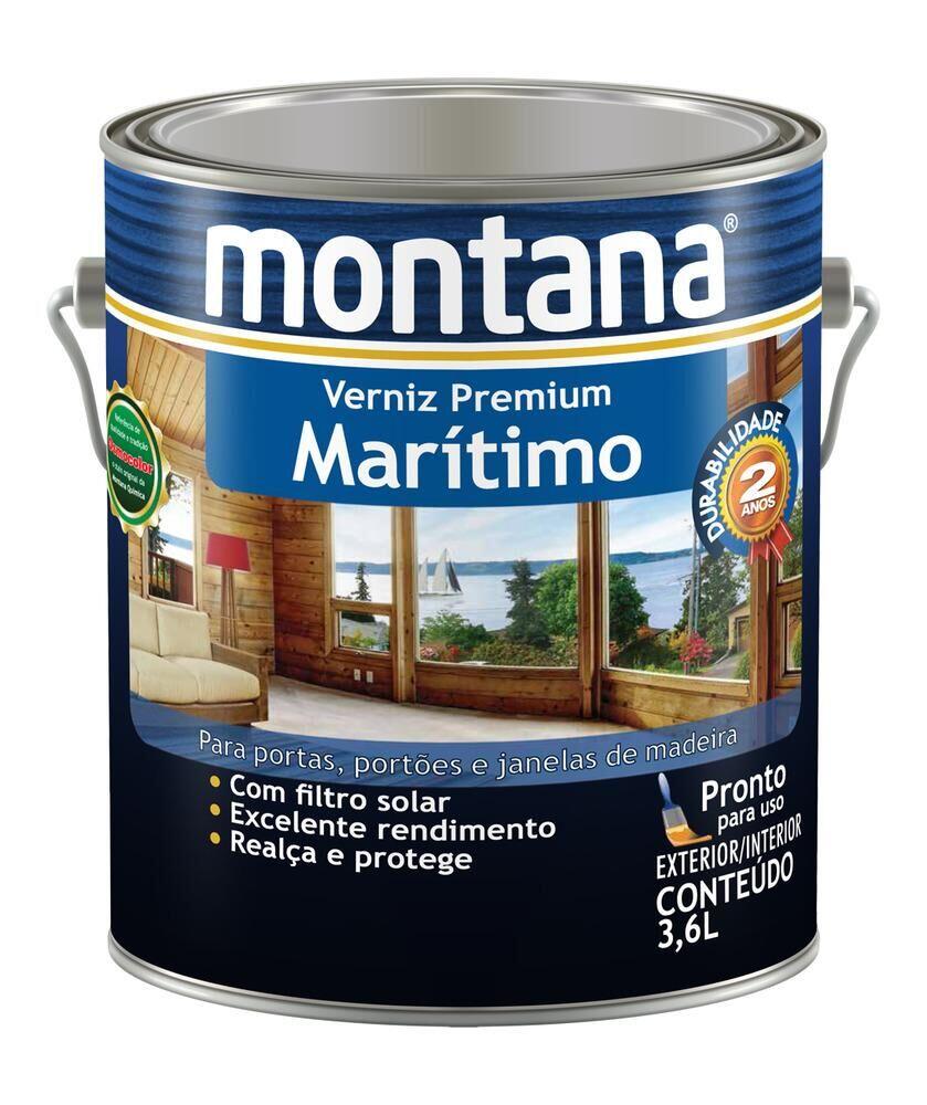 Verniz Marítimo Premium 3,6L Transparente Acetinado Montana