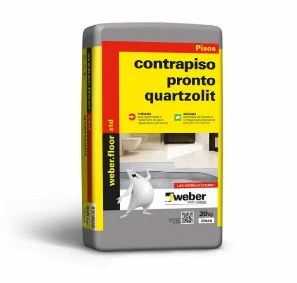 Argamassa Contrapiso 20kg Cinza Quartzolit