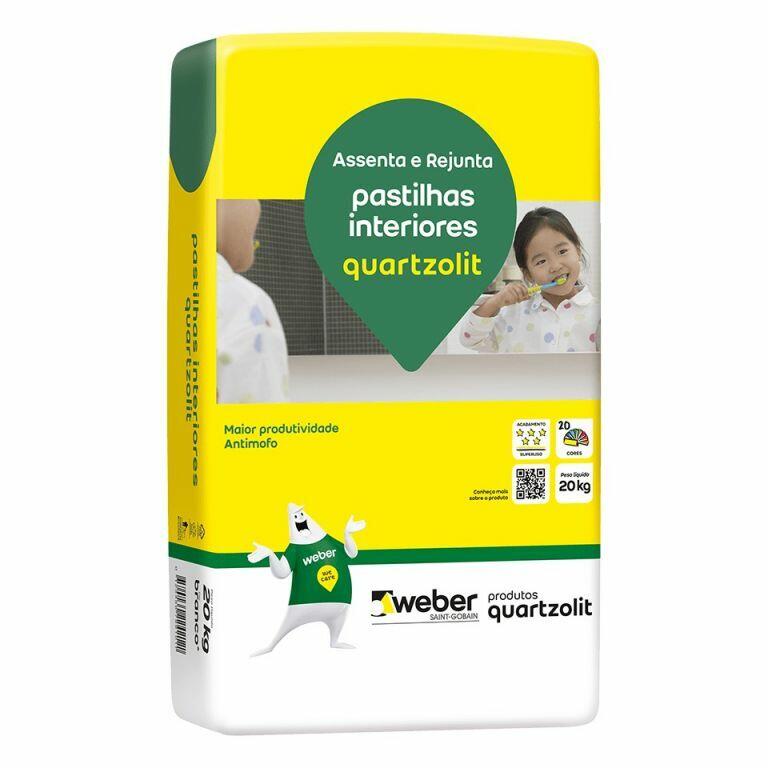 Argamassa Pastilha Quartzolit 20kg Branca