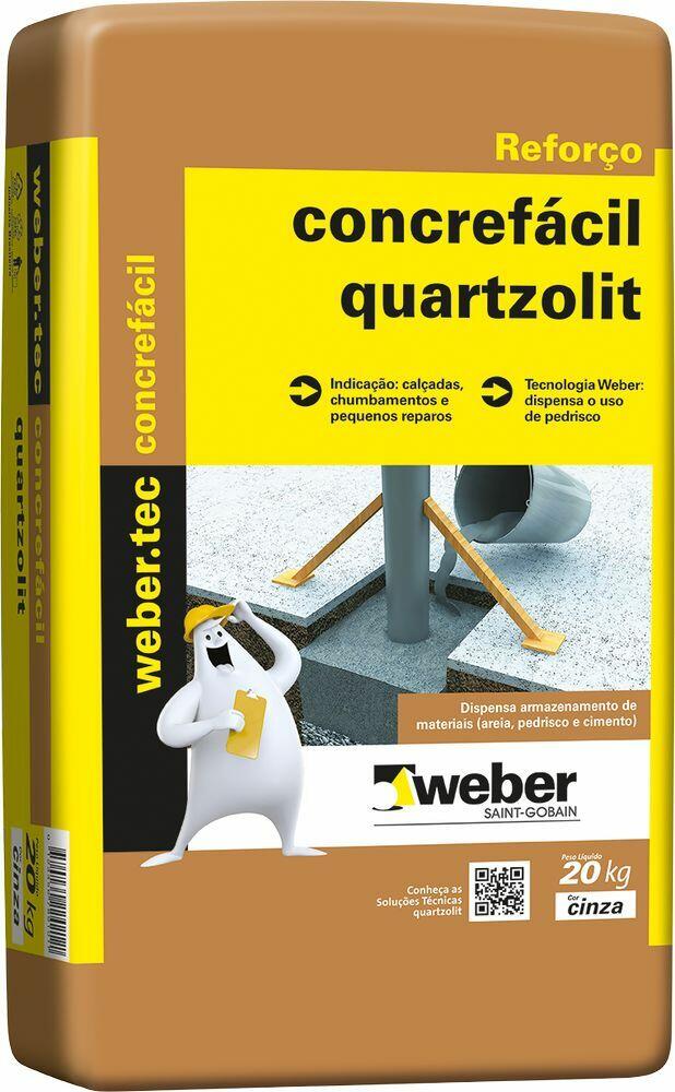 Concreto 20kg Concrefácil Quartzolit