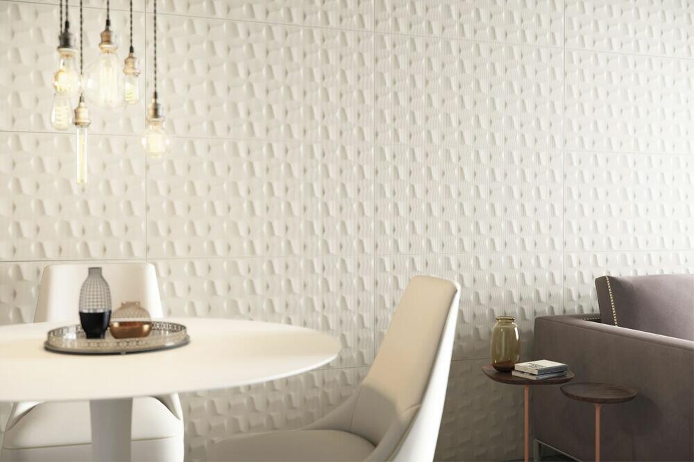Faixa Decorativa Eliane 45x90,2 Cubic Pérola Acetinado Retificado
