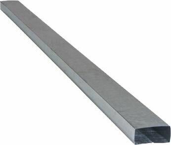 Tubo Descida Retangular Galvanizado 2m Calha Forte