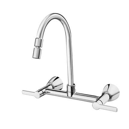 Torneira Misturador para Cozinha de Parede Bica Alta 1/2