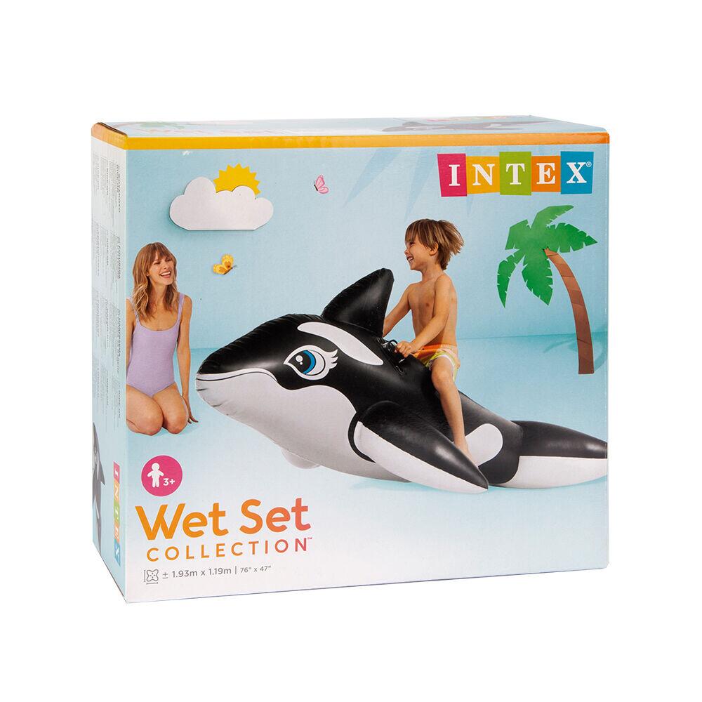 Bote Infantil Baleia Preto e Branco Intex
