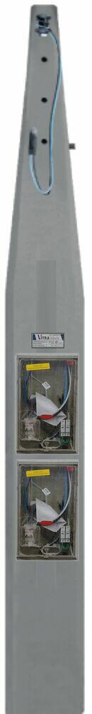 Poste de Luz 7m de Fibra de Vidro Padrão Celesc Monofásico 2 Caixas Posteleve