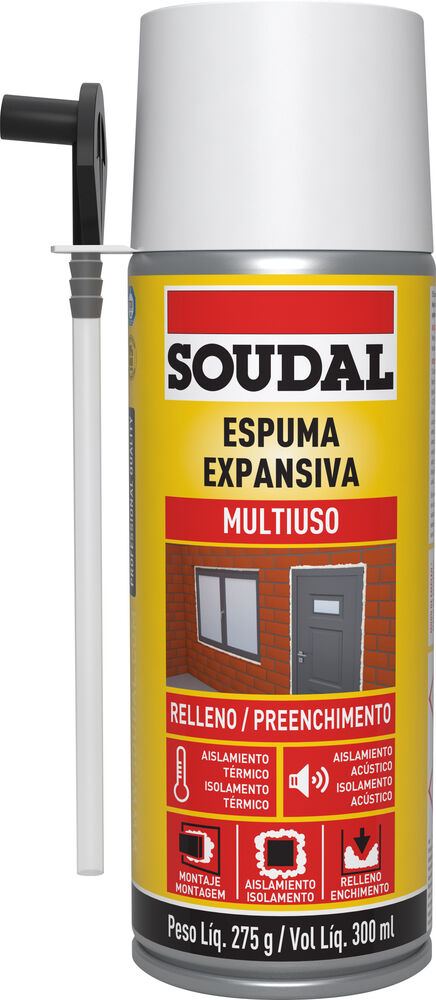 Espuma Expansiva Soudal PU Manual 300ml 275g Natural