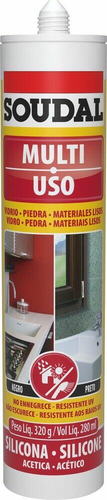 Silicone Acético Multiuso Soudal 280ml Preto