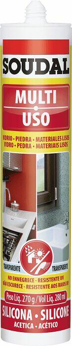 Silicone Acético Multiuso Soudal 270g Incolor