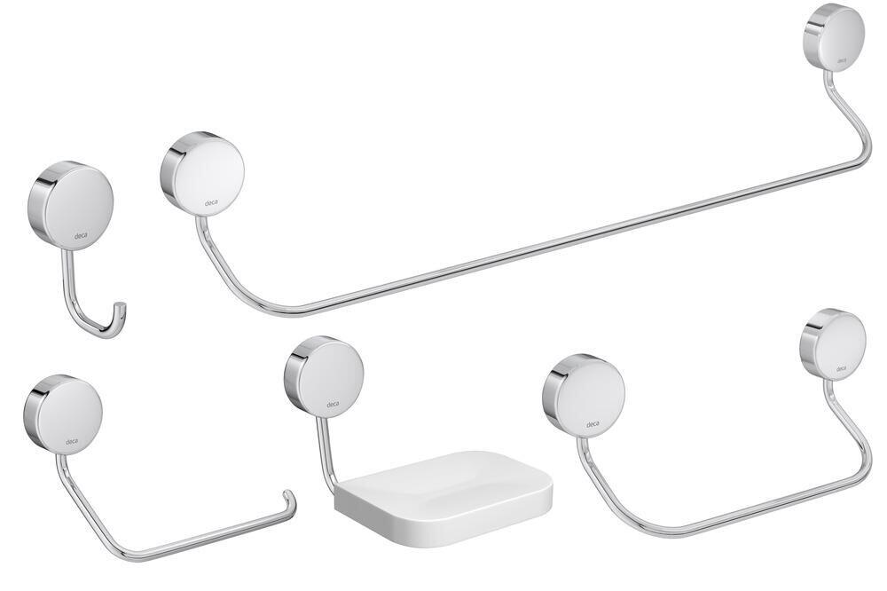 Kit de Acessórios para Banheiro Net 5 Peças Cromado Deca