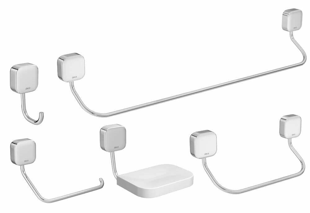 Kit de Acessórios para Banheiro Pix 5 Peças Cromado Deca