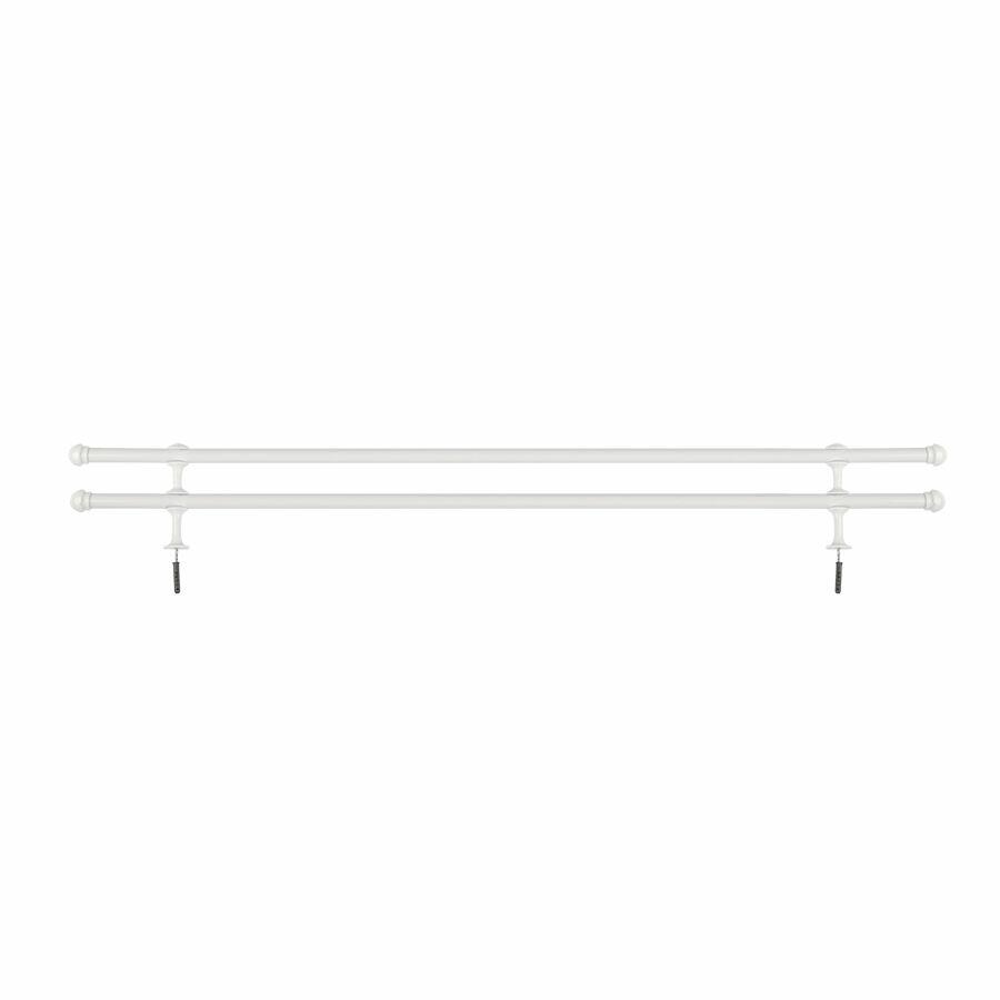 Kit Varão para Cortina Diagonal Duplo 2mx19mm Branco