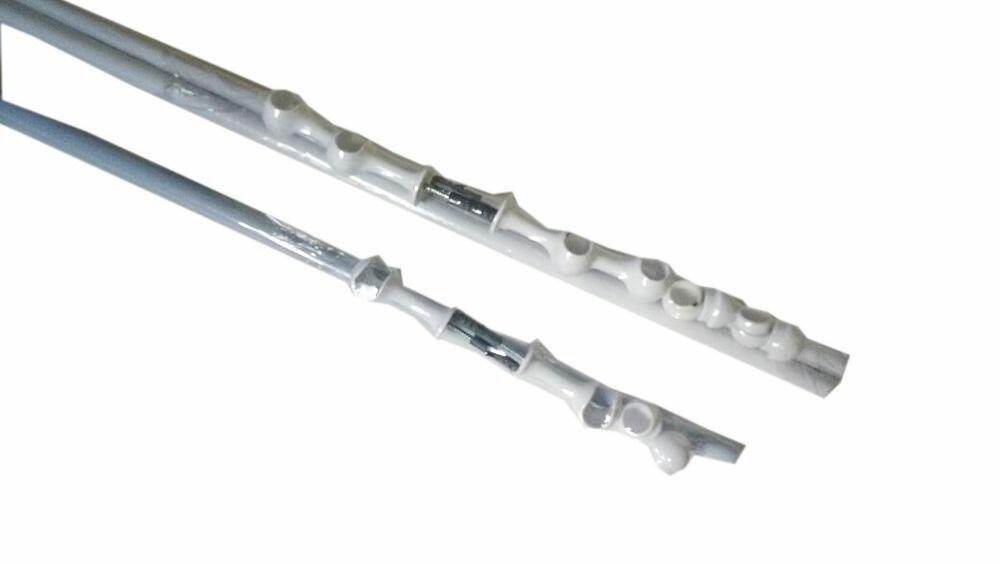 Kit Varão para Cortina Diagonal Compacto 2mx28mm Branco