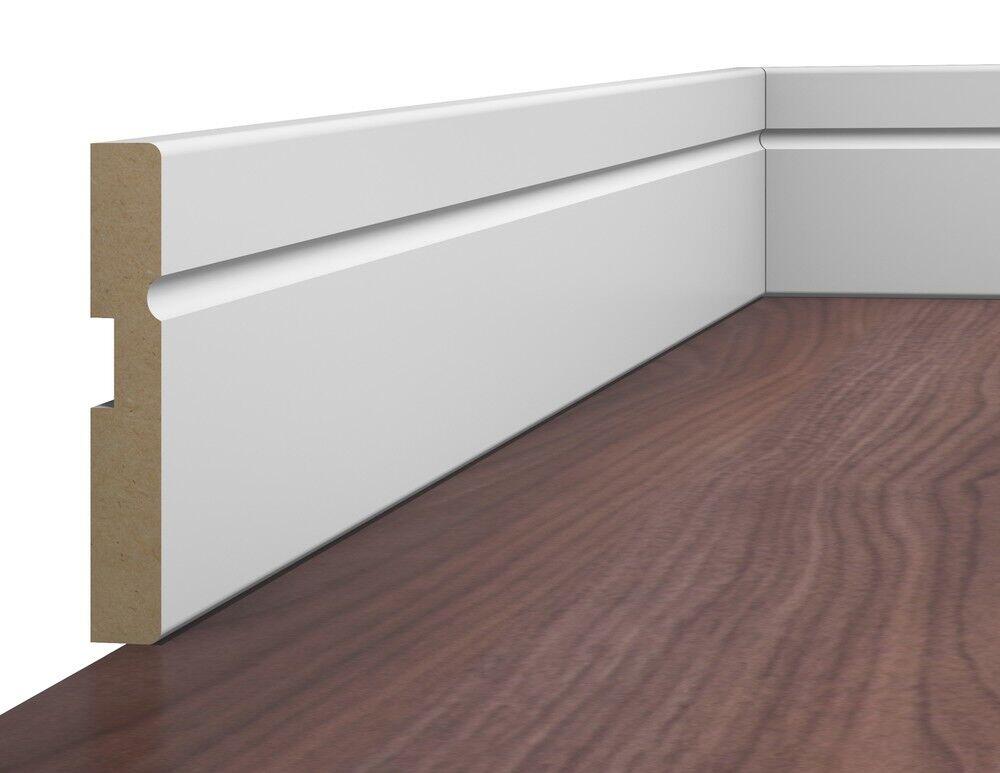 Rodapé MDF Estilo Branco Max 9452 10x240 Eucafloor