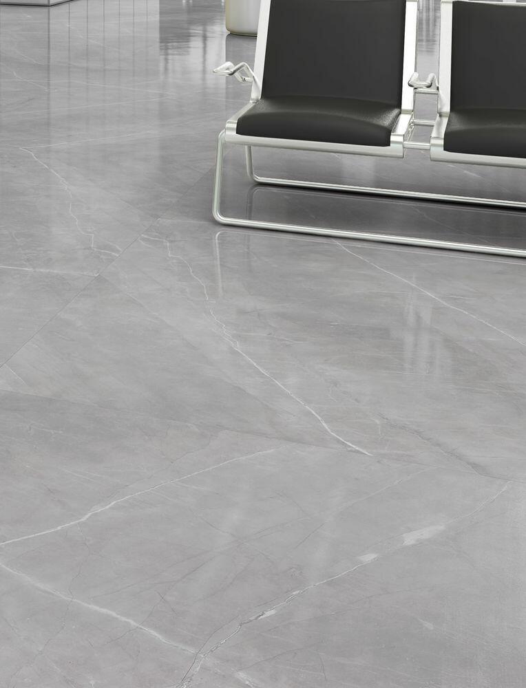 Porcelanato Marmo Gris Retificado Polido 120x120 Eliane