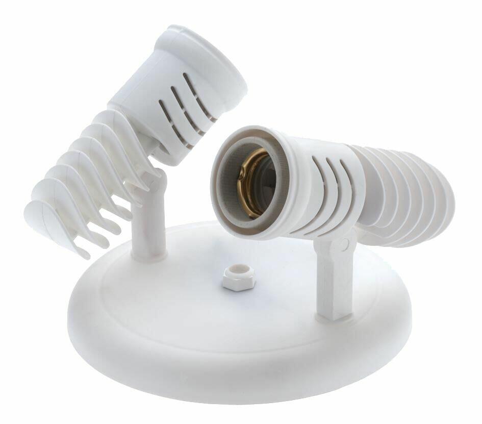 Spot 2 Lâmpadas Pop E27 Branco Vitralux