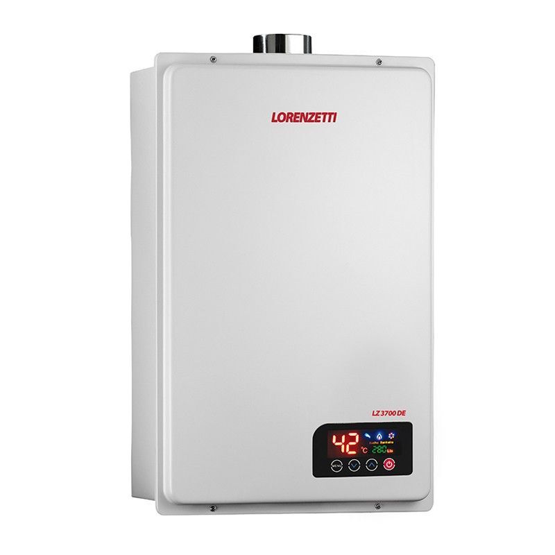 Aquecedor de Água a Gás GLP Digital 37L/min Branco 3700DE Lorenzetti
