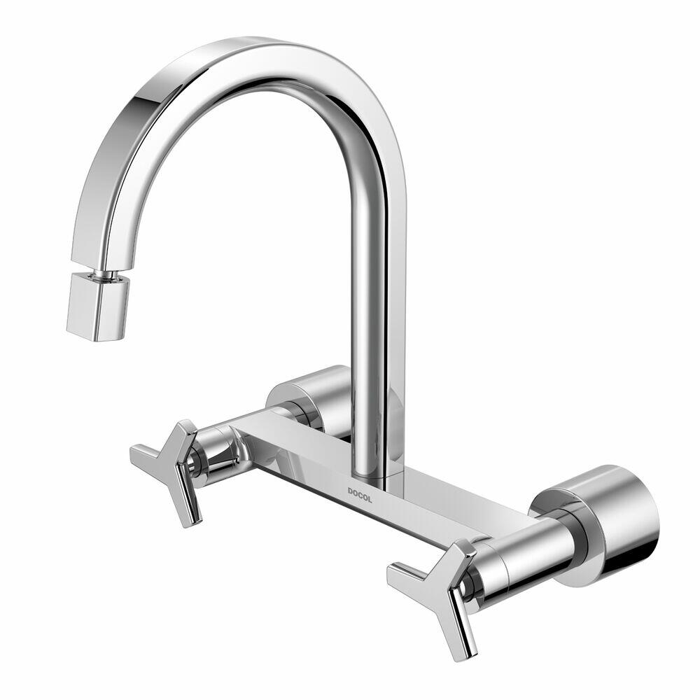 Torneira Misturador para Cozinha de Parede Bica Alta 1/2
