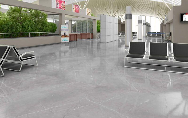 Porcelanato Polido Marmo Retificado Gris 80x160  Eliane