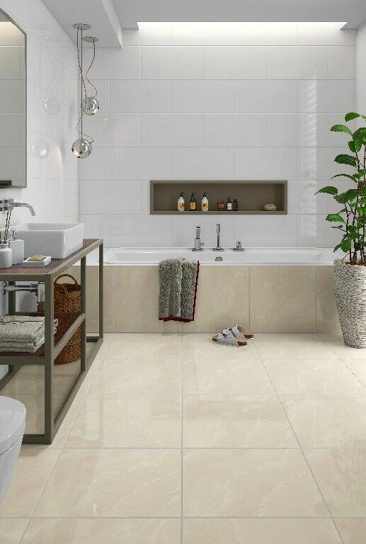 Piso Cerâmico Ágata Ônix Beige Bold Brilhante 50,5x50,5 Ilhabella