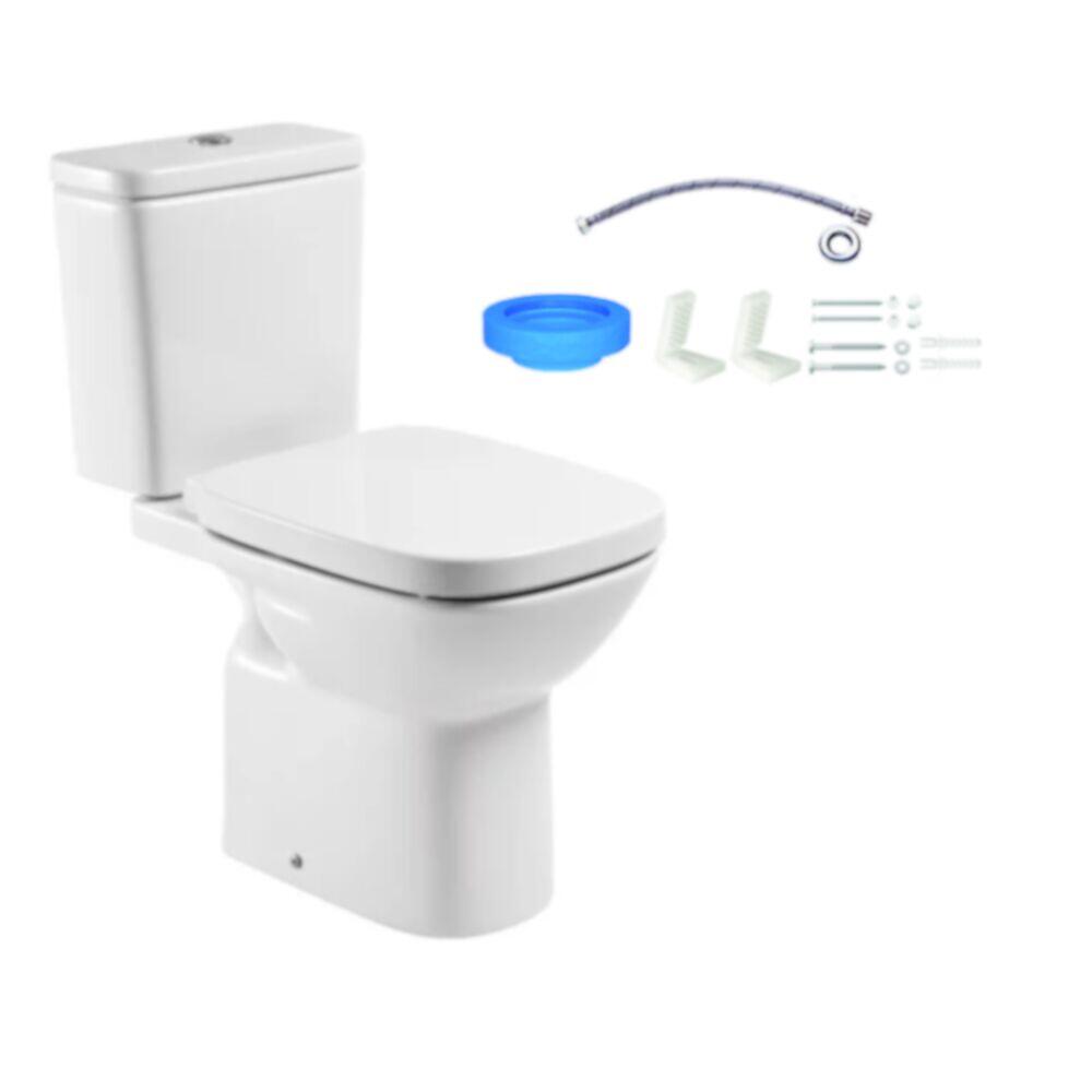 Kit Vaso Sanitário com Caixa Acoplada Acionamento Duplo 3/6L Debba Classic Branco Roca