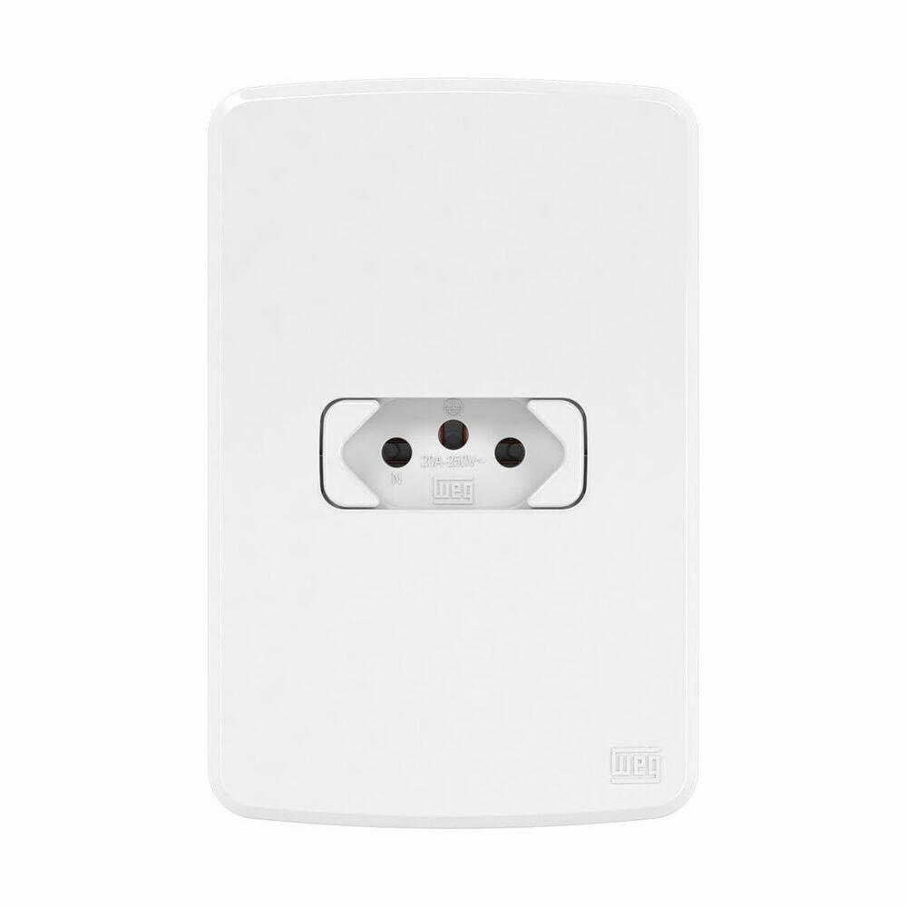 Conjunto Tomada Composé 1 Módulo 2P+T 20A Branco Weg