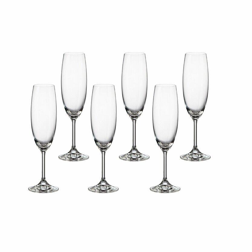 Jogo de Taças para Champagne 220ml Bohemia Martina 6 Peças